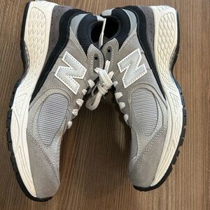 New Balance Gray, Black & White Athletic Sneakers